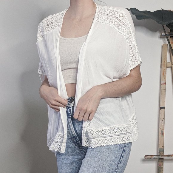 Garage Lace Cardigan Cover-up - Picture 1 of 4